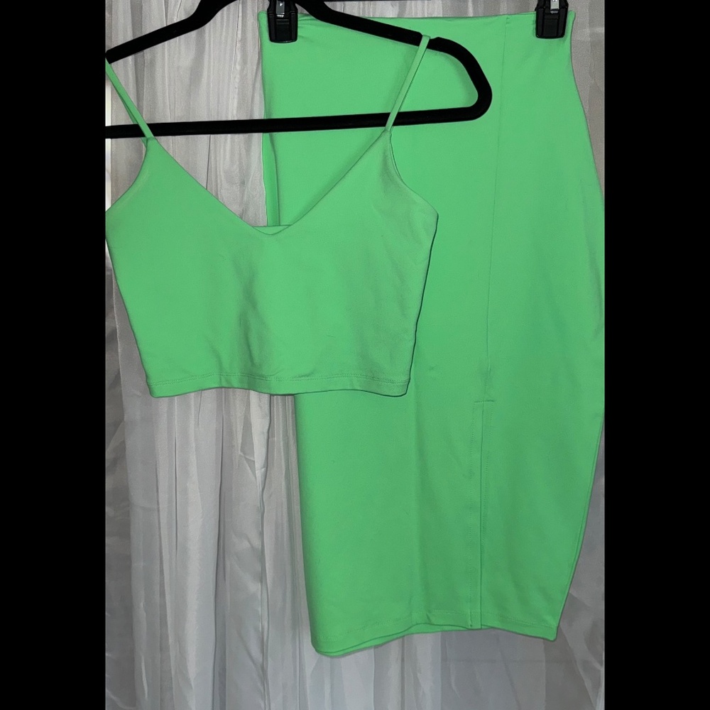 Susana Monaco two piece cropped bodycon set